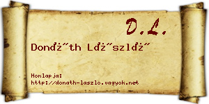 Donáth László névjegykártya