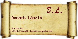 Donáth László névjegykártya