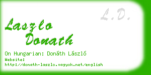 laszlo donath business card