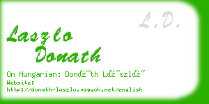 laszlo donath business card